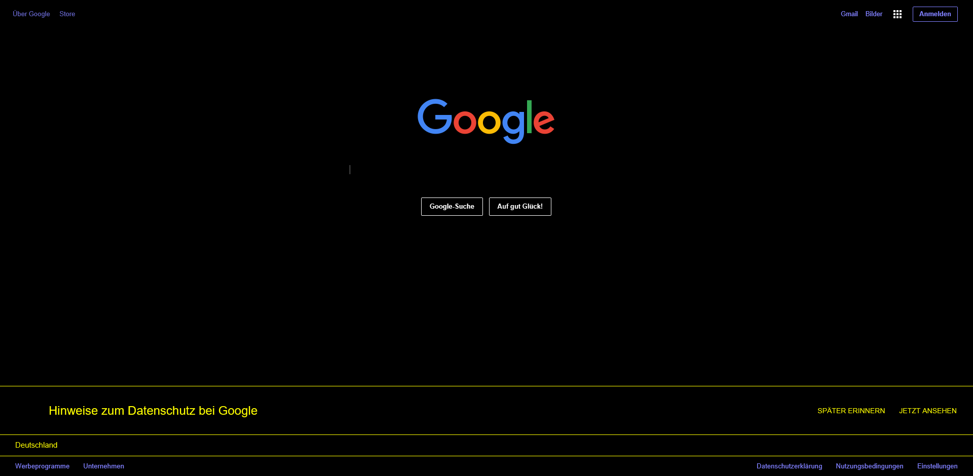 Google Search in Windows High Contrast Mode